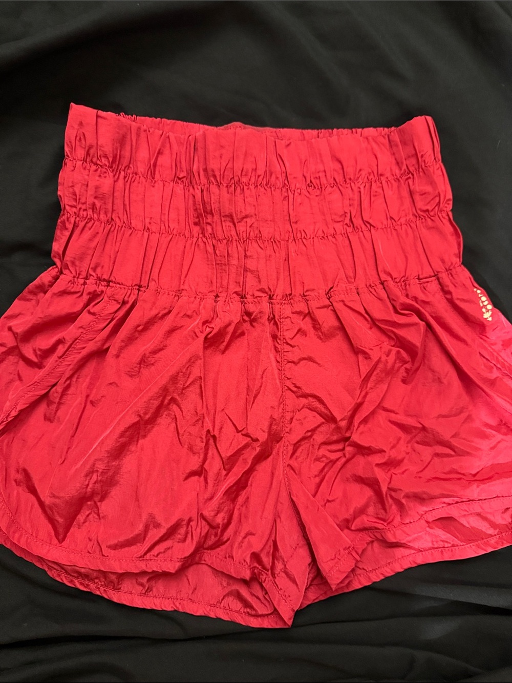 FP Movement by Free People Deep Pink Smocked High-Waist Athletic Shorts size XS